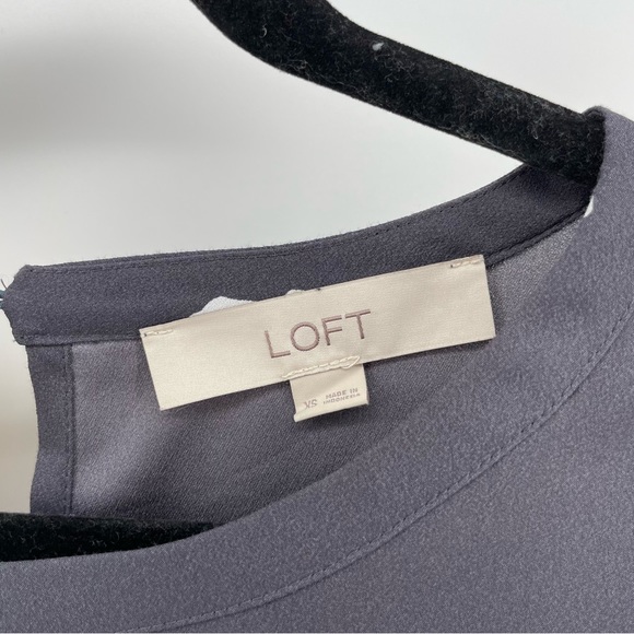 Loft Women’s Sheath Dress Gray Yellow Floral Long Sleeves XS - Picture 2 of 6